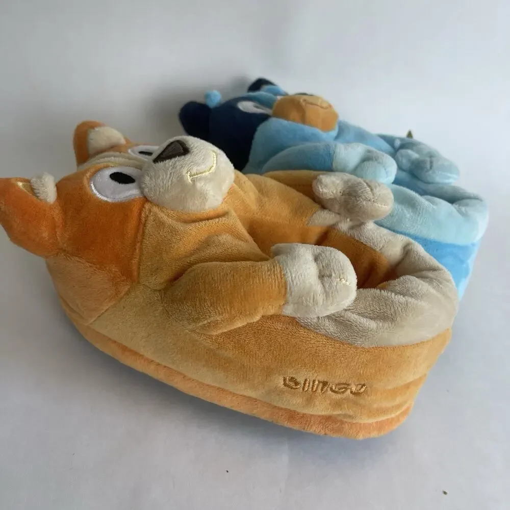 Bluey & Bingo‎ Cute Slippers Toddler Kids Size 11-12 Plush Indoor House Shoes